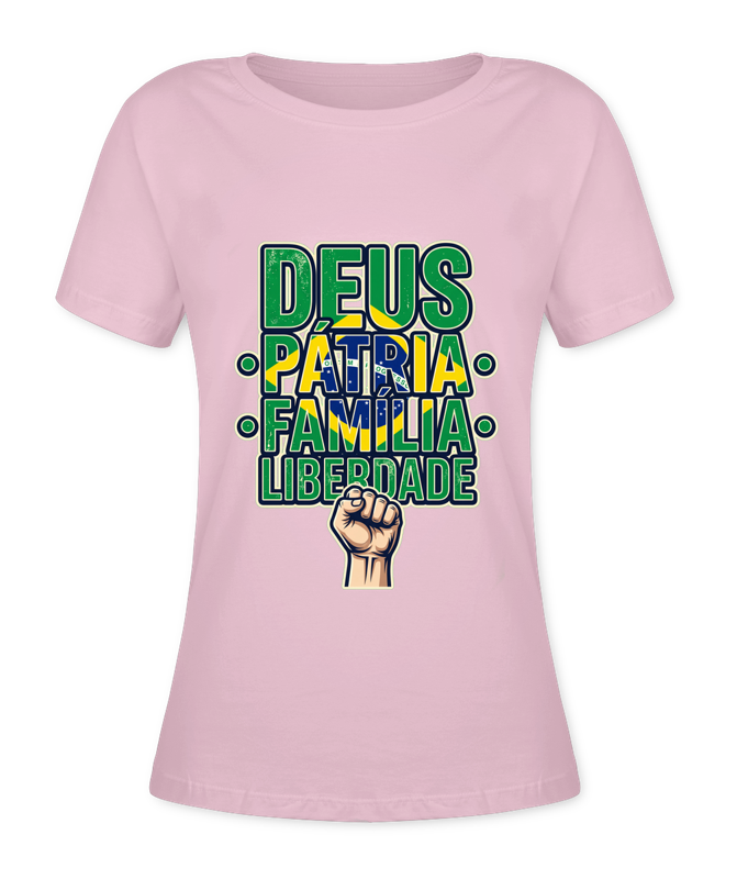 Babylook Deus, Pátria, Família E Liberdade - Rosa
