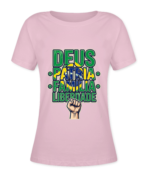 Babylook Deus, Pátria, Família E Liberdade - Rosa