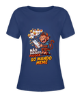 Babylook Não Discuto Política, Só Mando Meme - Azul