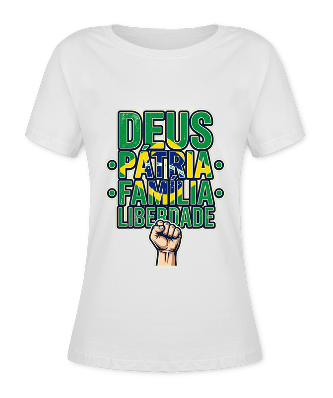 Babylook Deus, Pátria, Família E Liberdade - Branco