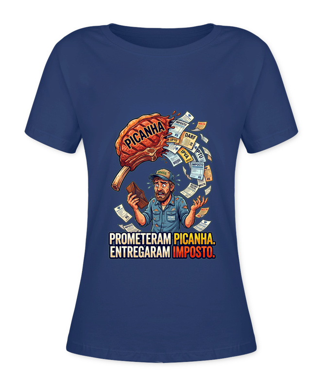 Babylook Cadê A Picanha?! - Azul