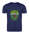 Camiseta Brasil Acima De Tudo, Deus Acima De Todos. - Azul Marinho